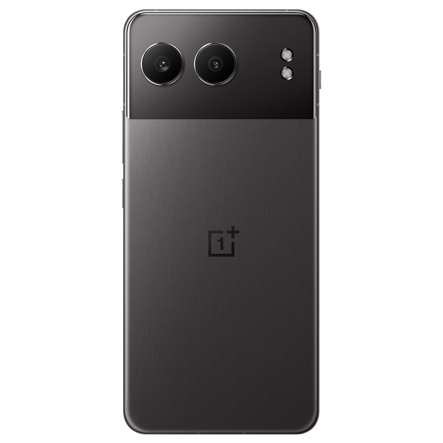 The image shows the back view of the OnePlus Nord 4 smartphone, featuring a dual camera setup with flash, in a black color finish.